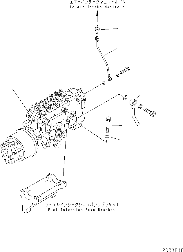 Engines Komatsu / SA6D125E-2CT-T7 S/N 60721-UP(sa6d12ic) / FUEL INJECTION PUMP MOUNTING(#70946-)(030400 : A4010-A3K5A)