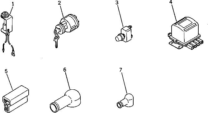 Komatsu parts book diagram for SA6D125-1T S/N 31492-UP: HEATER SIGNAL AND SWITCH