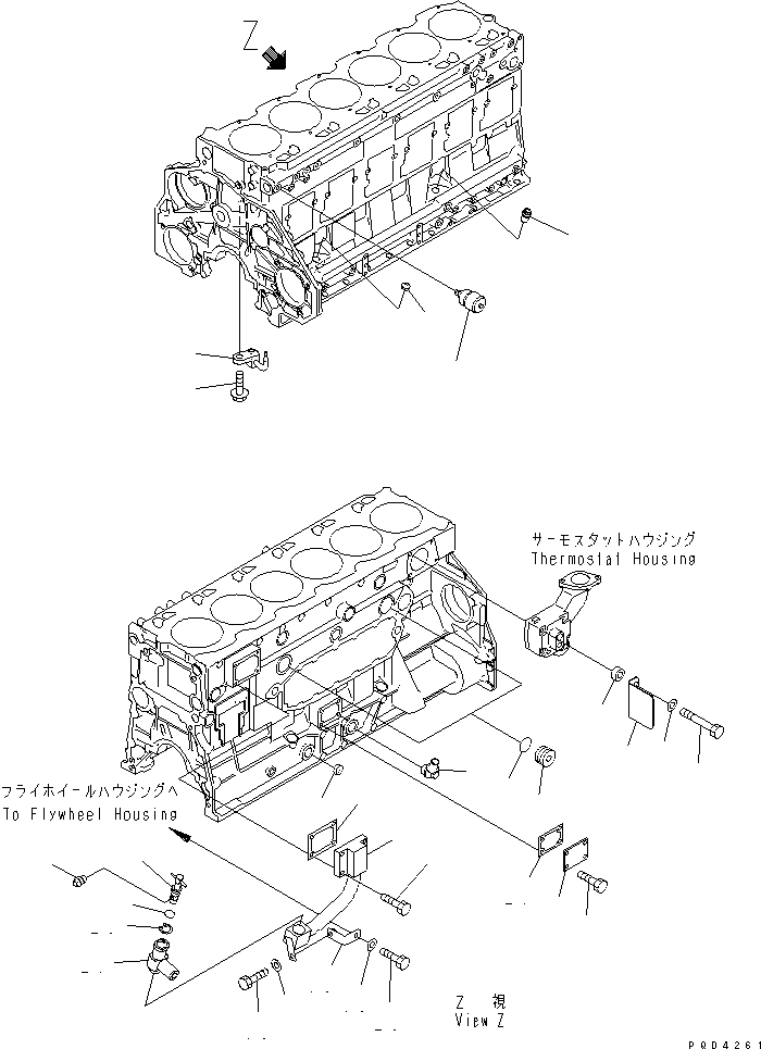 Engines Komatsu / SA6D125E-2A-57 S/N 60721-UP(sa6d12jc) / CYLINDER BLOCK (2/2)(#69113-72223)(030230 : A2010-B3J4)