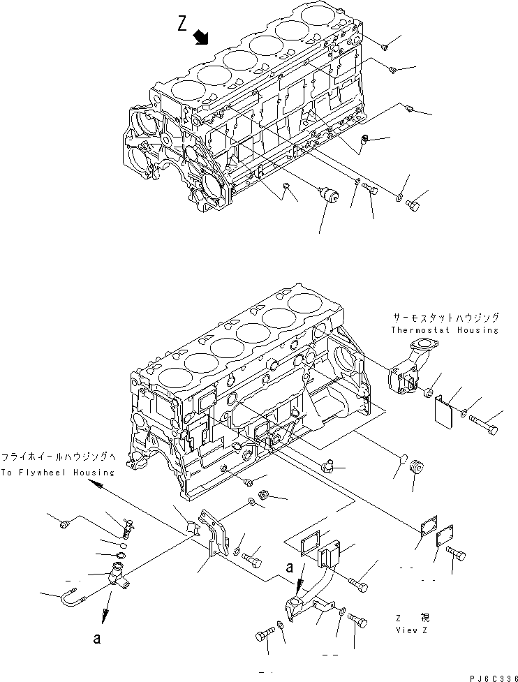 Engines Komatsu / SA6D125E-2A-57 S/N 60721-UP(sa6d12jc) / CYLINDER BLOCK RELATED PARTS(#75758-)(030250 : A2011-A3G6)