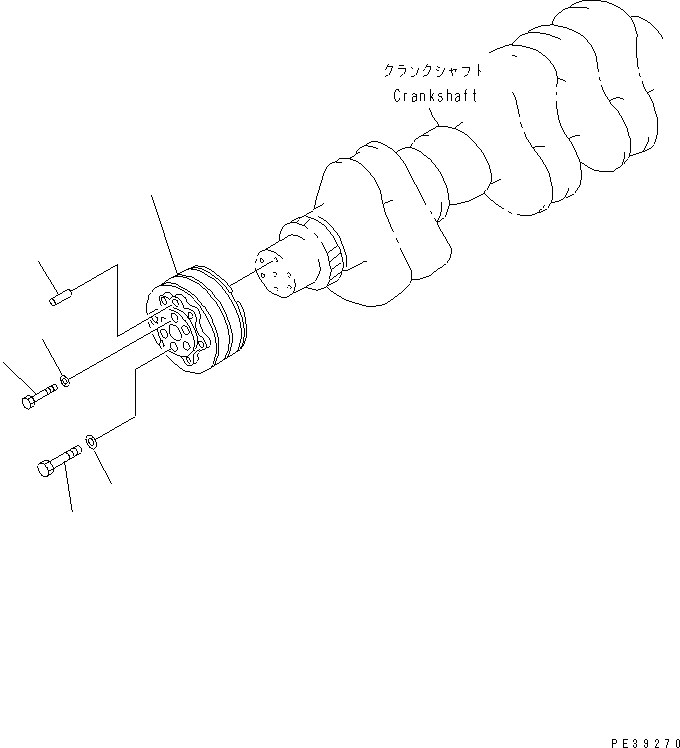 Engines Komatsu / SA6D125E-2A-57 S/N 60721-UP(sa6d12jc) / CRANK PULLEY (HARDENING PULLEY)(#61659-)(030400 : A2370-A3A2)