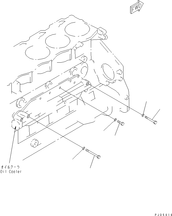 Engines Komatsu / SA6D125E-2A-57 S/N 60721-UP(sa6d12jc) / OIL COOLER MOUNTING PARTS(#65905-)(030520 : A3311-A3A7)