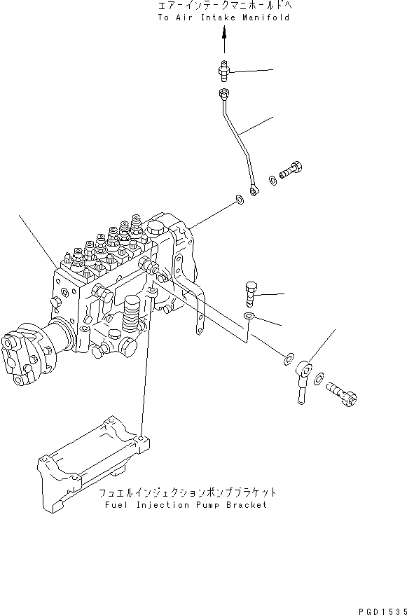 Engines Komatsu / SA6D125E-2A-57 S/N 60721-UP(sa6d12jc) / FUEL INJECTION PUMP MOUNTING(#69113-)(030540 : A4010-A3N3)