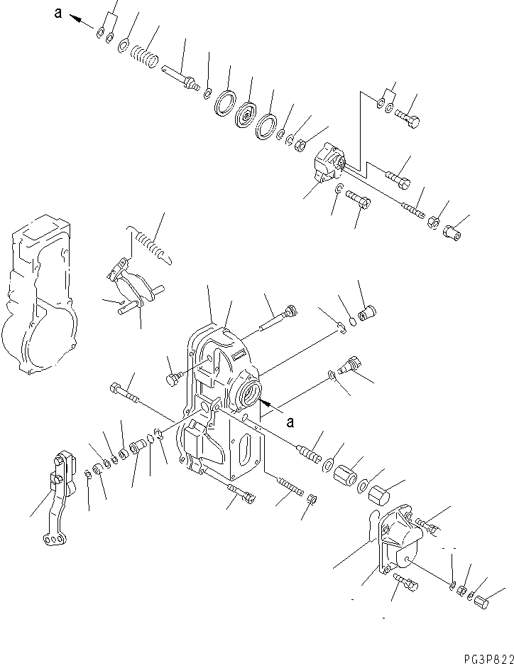 Engines Komatsu / SA6D125E-2A-57 S/N 60721-UP(sa6d12jc) / FUEL INJECTION PUMP (GOVERNOR) (2/2) (INNER PARTS)(#69113-)(030580 : A4010-E3N3)