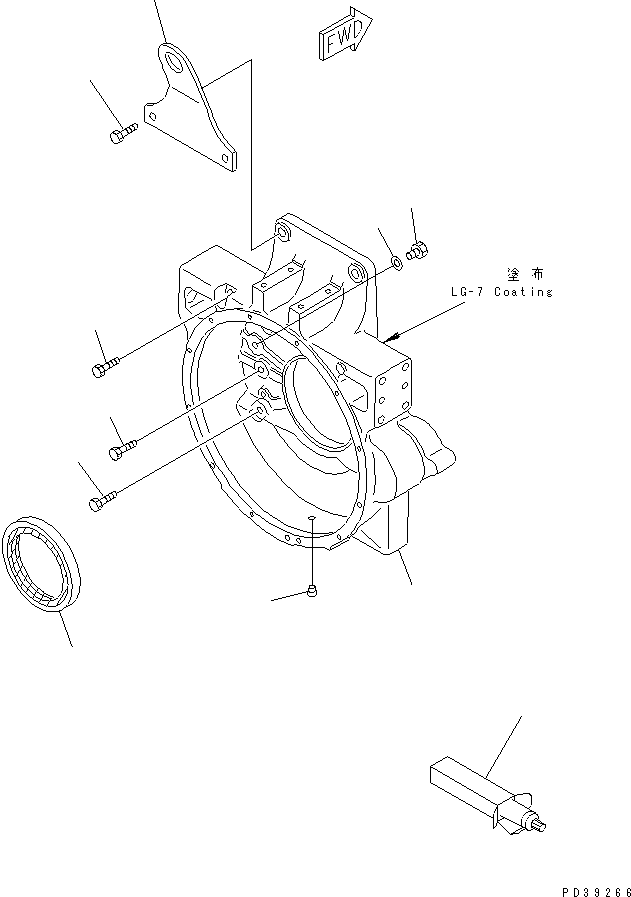 Engines Komatsu / SA6D125E-2C-S7 S/N 60721-UP(sa6d12mc) / FLYWHEEL HOUSING(#61589-67517)(030410 : A2210-A3D1)
