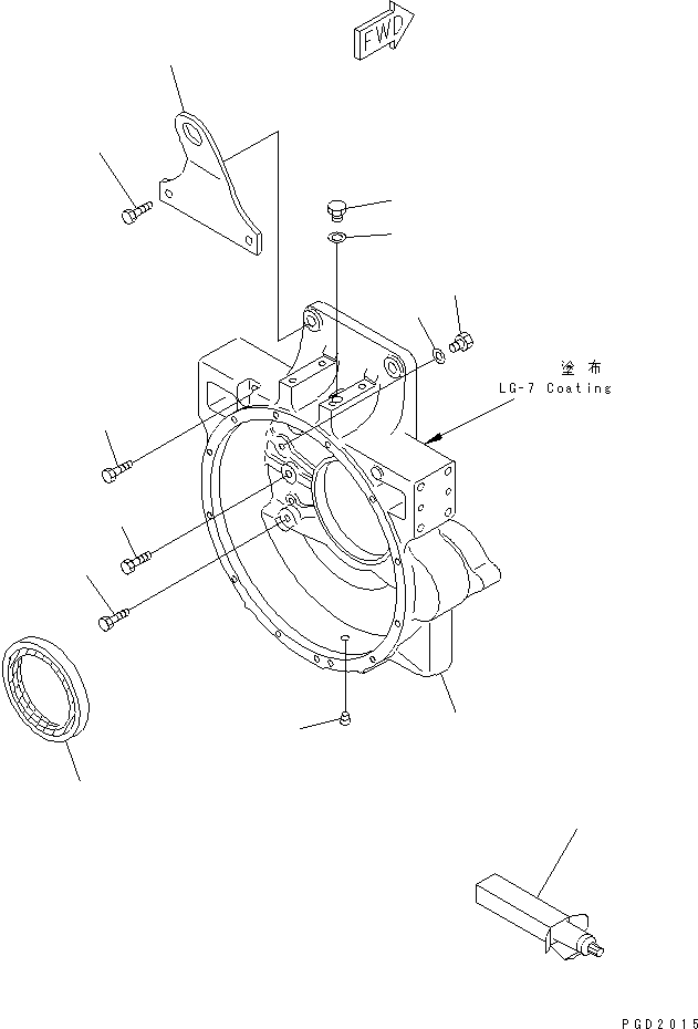 Engines Komatsu / SA6D125E-2C-S7 S/N 60721-UP(sa6d12mc) / FLYWHEEL HOUSING(#67518-)(030420 : A2210-A3D1A)
