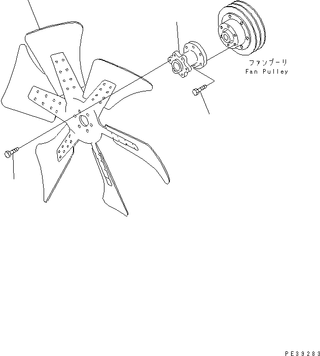 Engines Komatsu / SA6D125E-2C-S7 S/N 60721-UP(sa6d12mc) / COOLING FAN(#61589-)(030980 : A5030-A3D2)