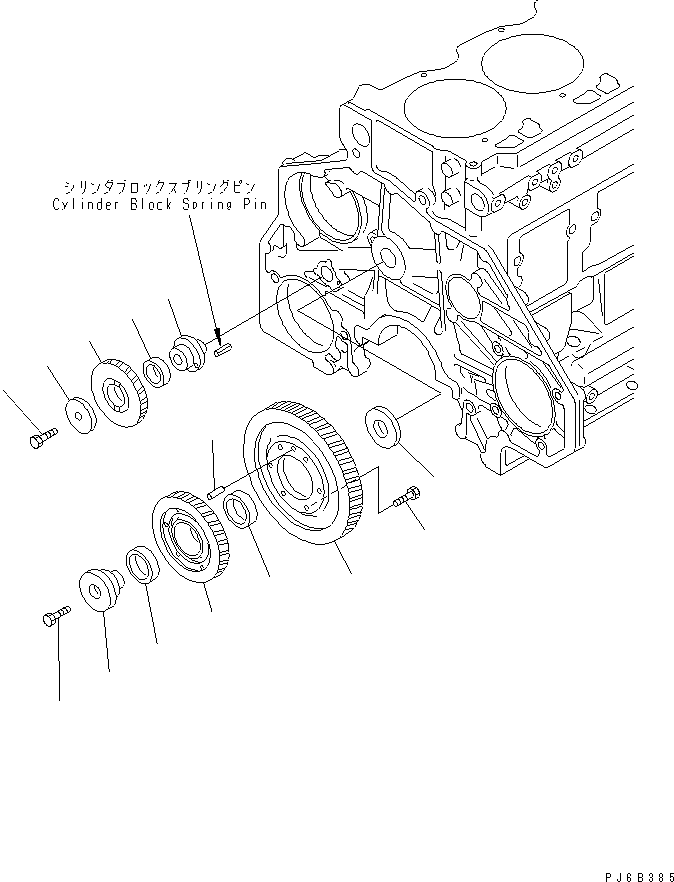Engines Komatsu / SA6D125E-3C-7T S/N 310001-UP(sa6d12qc) / IDLER GEAR(030190 : A2050-A3B1)