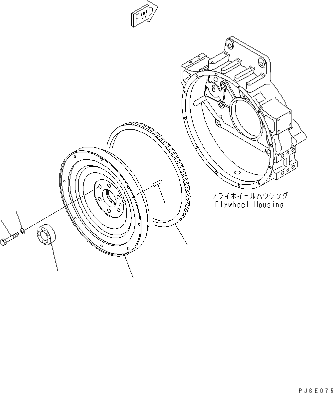 Engines Komatsu / SA6D125E-3C-7T S/N 310001-UP(sa6d12qc) / FLYWHEEL(#310314-)(030250 : A2230-A3E5)