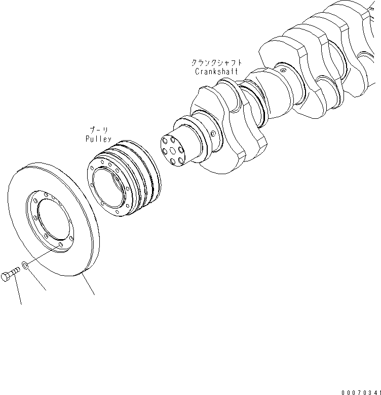 Engines Komatsu / SA6D125E-3C-7T S/N 310001-UP(sa6d12qc) / VIBRATION DAMPER (CHINA TRIMMING SPEC.)(#320580-)(030280 : A2330-A3D3)