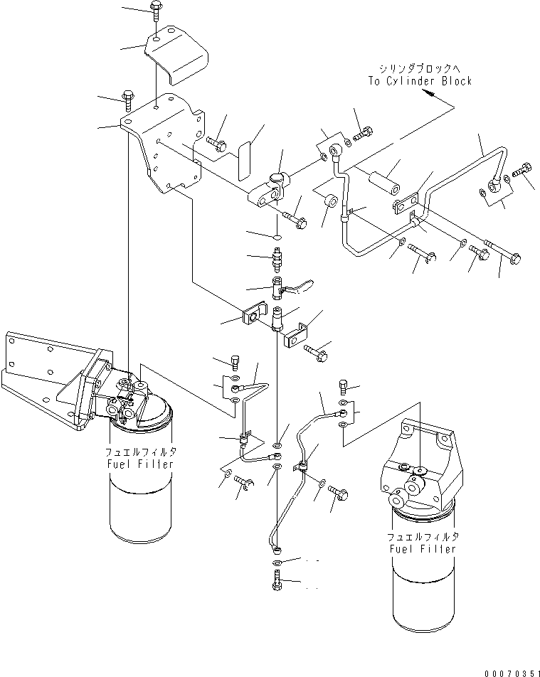 Engines Komatsu / SA6D125E-3C-7T S/N 310001-UP(sa6d12qc) / FUEL AIR VENT (CHINA TRIMMING SPEC.)(#320580-)(030490 : A4110-C3S6)