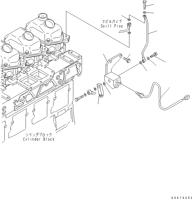 Engines Komatsu / SA6D125E-3C-7T S/N 310001-UP(sa6d12qc) / FUEL RETURN PIPING (CHINA TRIMMING SPEC.)(#320580-)(030510 : A4230-A3M8)