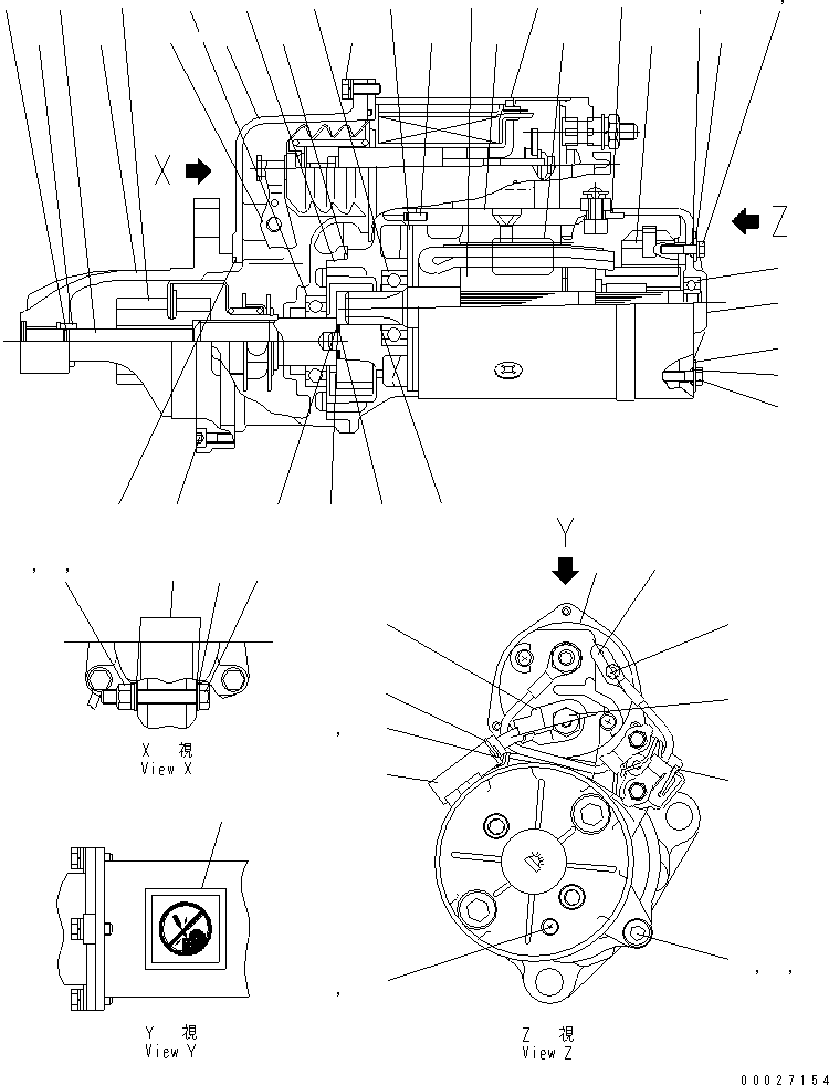 Engines Komatsu / SA6D125E-3C-7T S/N 310001-UP(sa6d12qc) / STARTING MOTOR (7.5KW) (TRIMMING SPEC.) (INNER PARTS)(#311306-)(030630 : A6210-B3G9)