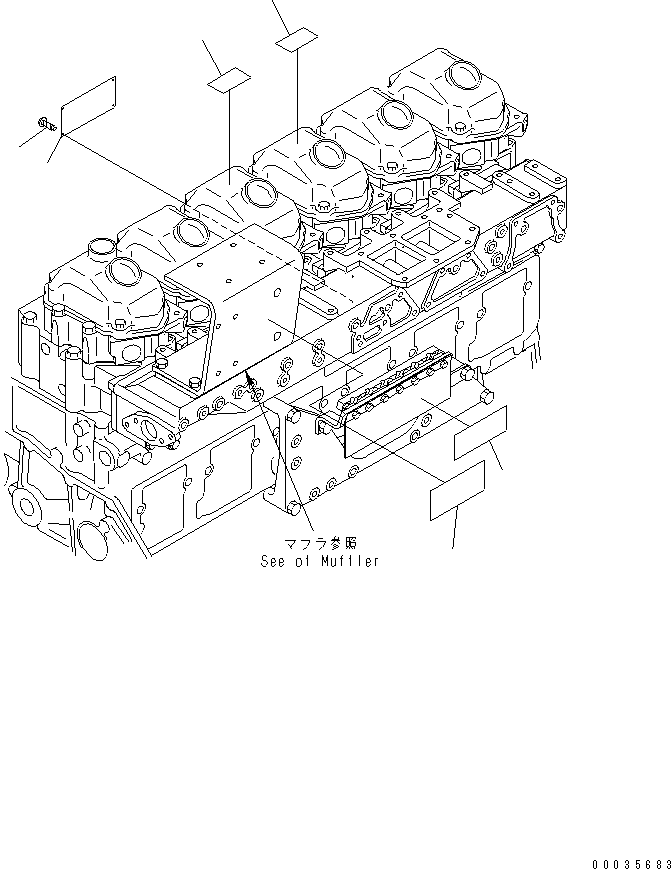 Engines Komatsu / SA6D125E-3C-7T S/N 310001-UP(sa6d12qc) / NAME PLATE AND CAUTION (ENGLISH) (REGULATION OF EPA 2ND)(#320700-)(030700 : A9810-A366)