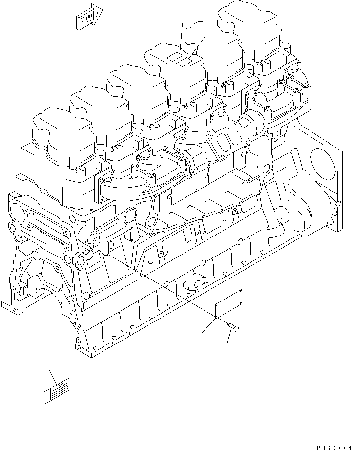 Engines Komatsu / SA6D125E-3C-7T S/N 310001-UP(sa6d12qc) / NAME PLATE AND CAUTION (ENGLISH)(#319499-)(030710 : A9810-A408)
