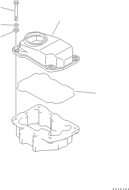 Komatsu parts book diagram for SA6D125E-2C-S7 S/N 60721-UP: HEAD COVER(#61582-)
