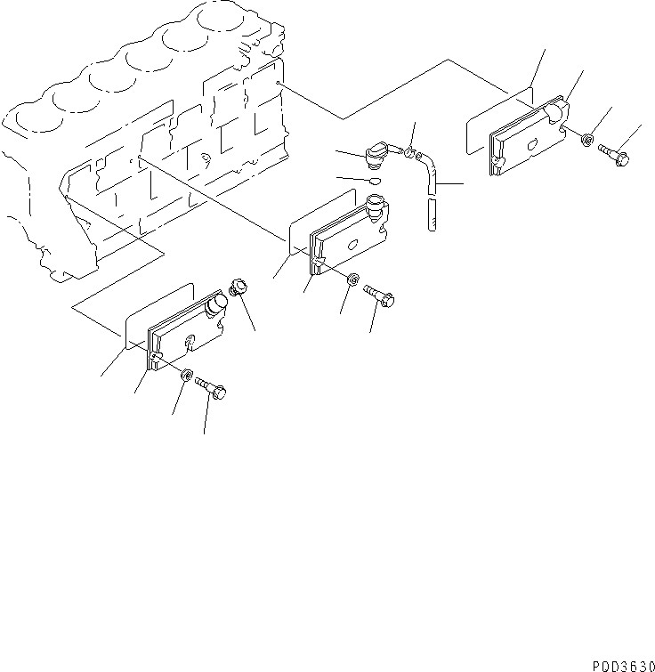 Komatsu parts book diagram for SA6D125E-2C-S7 S/N 60721-UP: CAMFOLLOWER COVER(#71940-)