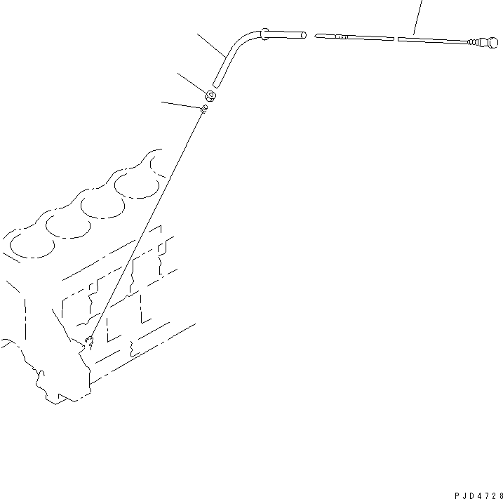Komatsu parts book diagram for SA6D125E-2C-S7 S/N 60721-UP: OIL LEVEL GAUGE(#78287-)
