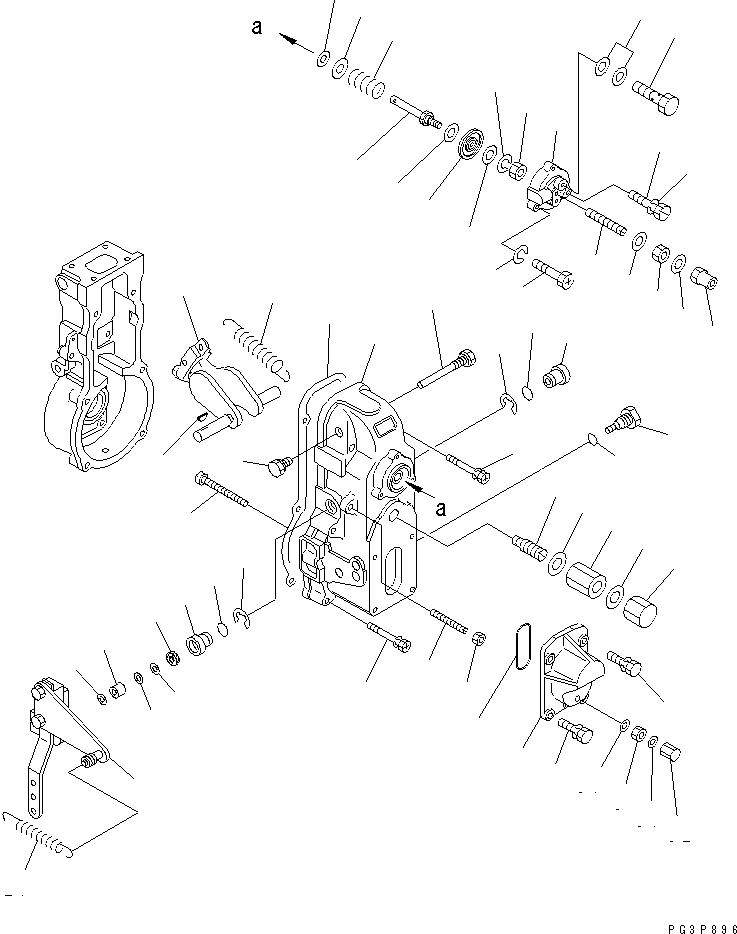 Komatsu parts book diagram for SA6D125E-2C-S7 S/N 60721-UP: FUEL INJECTION PUMP (GOVERNOR) (2/2) (INNER PARTS)(#61589-70945)