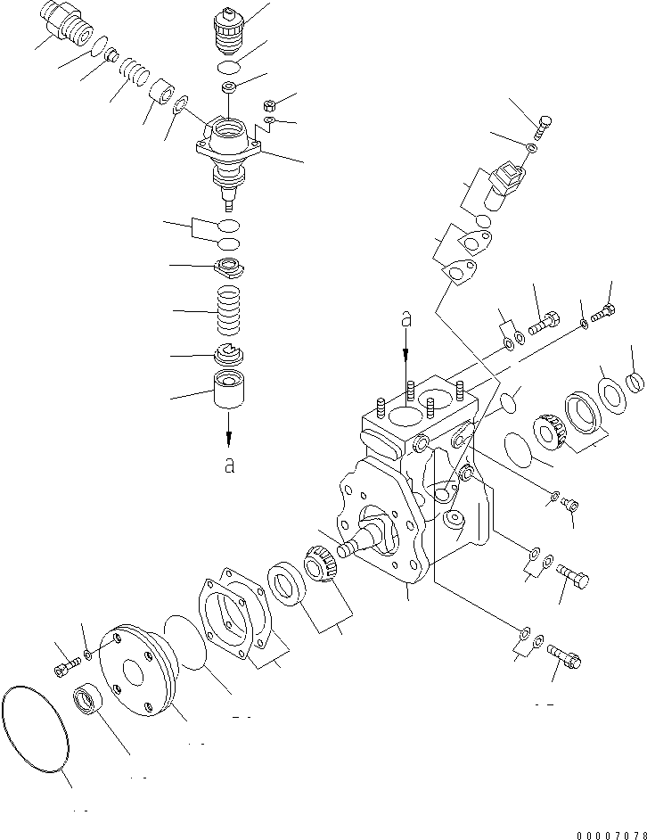 Engines Komatsu / SA6D140E-3H-7 S/N 110001-UP(sa6d142u) / FUEL SUPPLY PUMP (PUMP) (LOW-VISCOSITY FUEL SPEC.) (REGULATION OF EPA AND EU 2ND) (INNER PARTS)(#112158-)(030360 : A4010-C4N8)