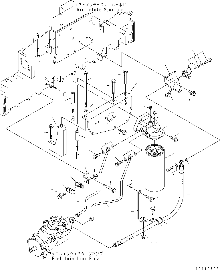 Engines Komatsu / SA6D140E-3H-7 S/N 110001-UP(sa6d142u) / FUEL FILTER (THREAD 1-5/8)(#114118-)(030435 : A4110-A4K7)