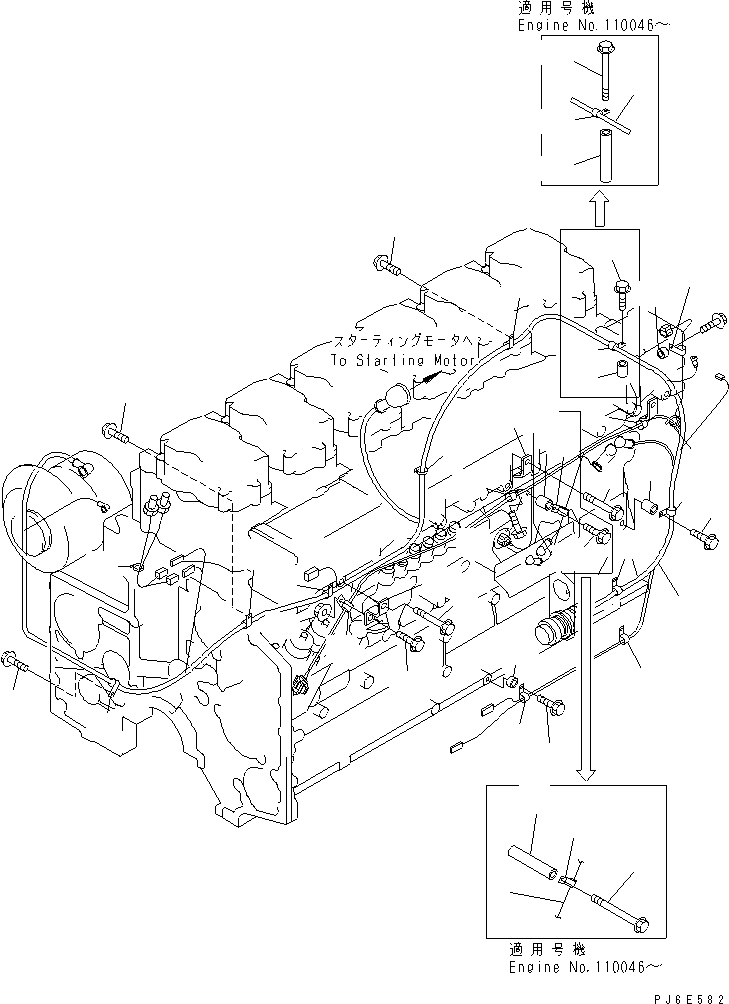 Engines Komatsu / SA6D140E-3H-7 S/N 110001-UP(sa6d142u) / WIRING (3/3) SENSOR(030670 : A6810-C4E9)
