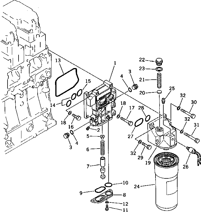 Engines Komatsu / SA6D140-A-1T S/N 12599-UP(sa6d146r) / LUBRICATING OIL FILTER(090020 : 0311)