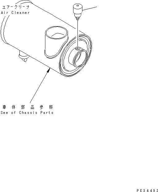 Engines Komatsu / SA6D140-1HH S/N 17739-UP(sa6d147r) / DUST INDICATOR(030050 : A1410-A6E3)