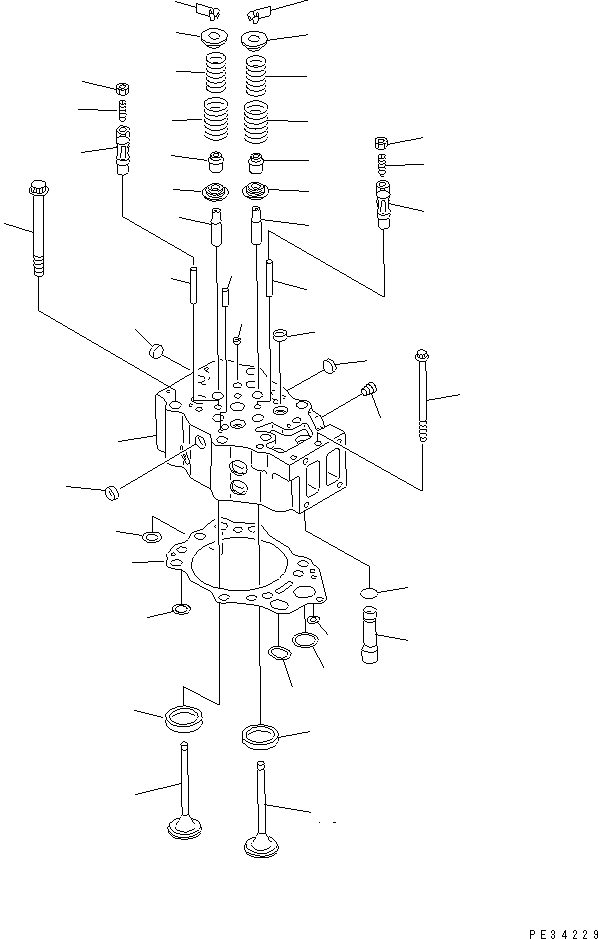 Engines Komatsu / SA6D140-1LL S/N 10001-UP(sa6d149r) / CYLINDER HEAD(030010 : A1010-A4B7)