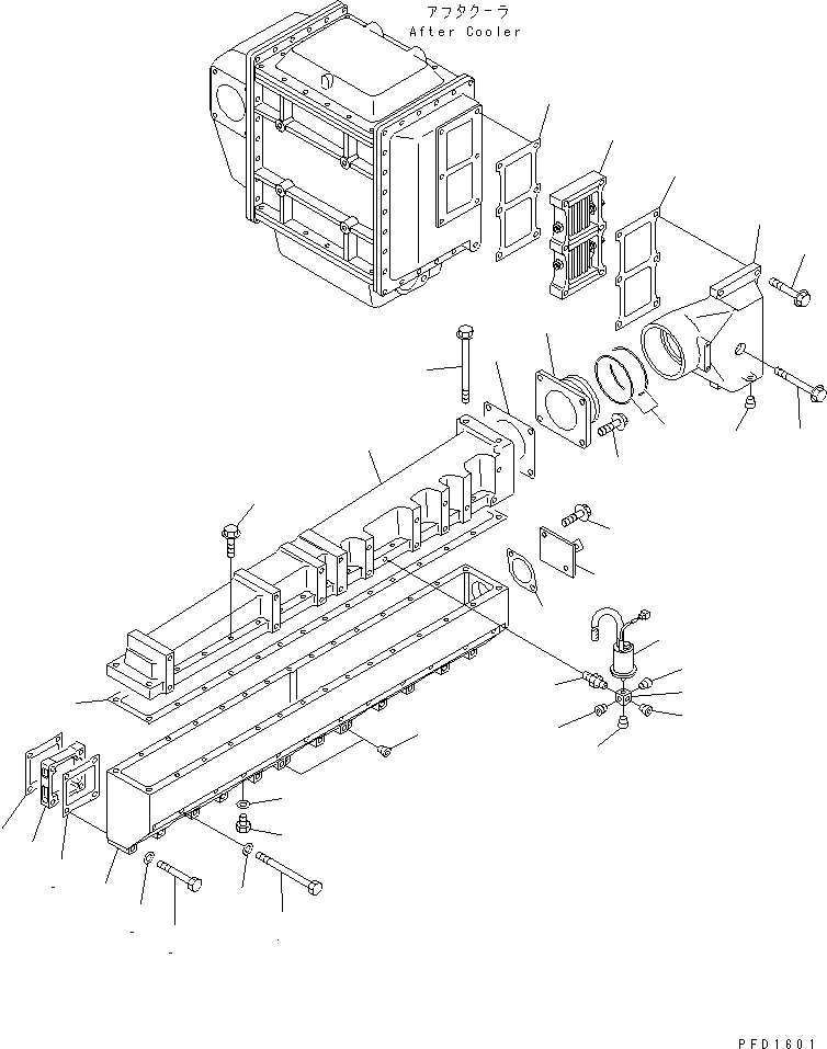 Engines Komatsu / SA6D140-1LL S/N 10001-UP(sa6d149r) / AIR INTAKE MANIFOLD AND MOUNTING(#10001-10067)(030060 : A1310-A4D7)