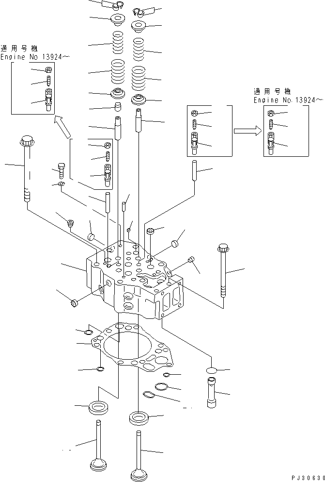 Engines Komatsu / SA6D140-1C S/N 10420-UP(sa6d14cr) / CYLINDER HEAD(#11874-)(030020 : 0101A)