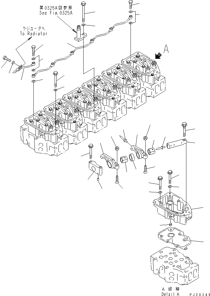 Engines Komatsu / SA6D140-1C S/N 10420-UP(sa6d14cr) / ROCKER ARM AND HOUSING(#17628-)(030050 : 0111B)