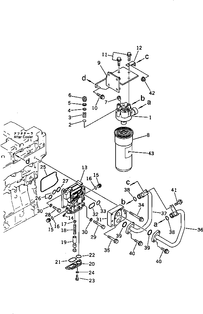 Engines Komatsu / SA6D140-1C S/N 10420-UP(sa6d14cr) / LUBRICATING OIL FILTER AND PIPING(090030 : 0311)
