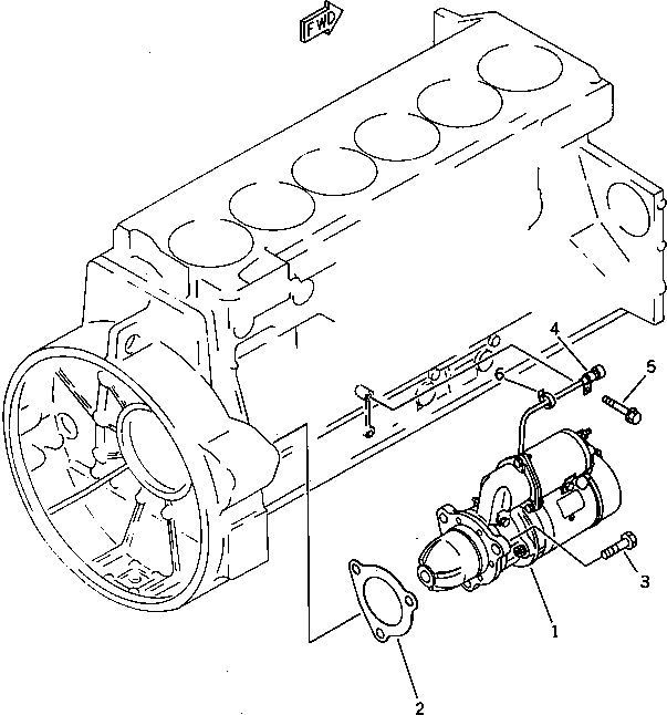 Engines Komatsu / SA6D140-1C S/N 10420-UP(sa6d14cr) / STARTING MOTOR AND MOUNTING(180030 : 0621)