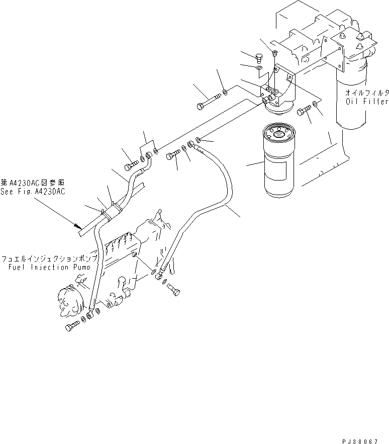Komatsu parts book diagram for SA6D140-1EE S/N 17739-UP: FUEL FILTER(#17739-19929)