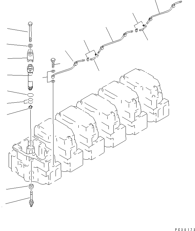 Komatsu parts book diagram for SA6D140-1EE S/N 17739-UP: INJECTION NOZZLE