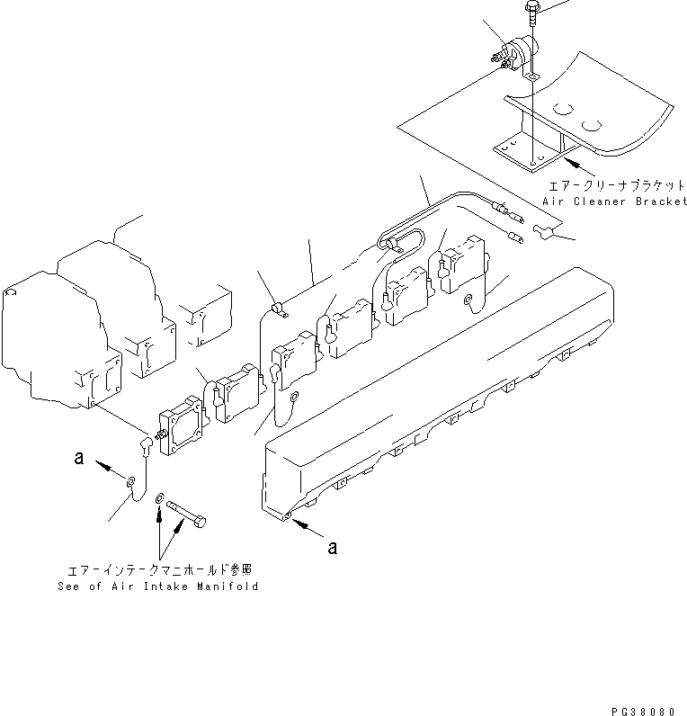 Komatsu parts book diagram for SA6D140-1EE S/N 17739-UP: HEATER WIRING
