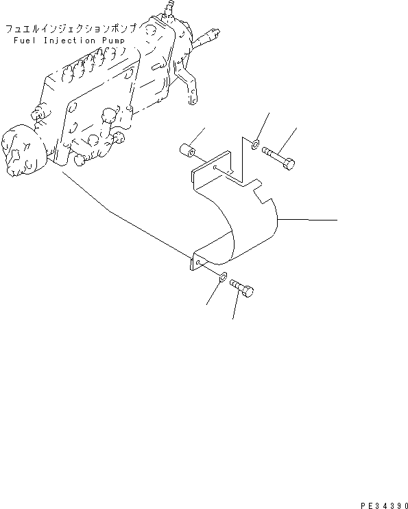Komatsu parts book diagram for SA6D140-1EE S/N 17739-UP: SAFETY GUARD (EC SPEC.)