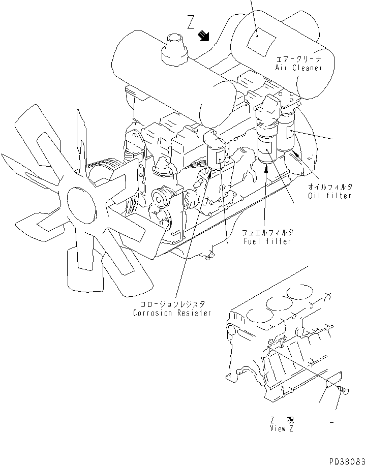 Komatsu parts book diagram for SA6D140-1EE S/N 17739-UP: NAME PLATE AND CAUTION PLATE (GREEK)