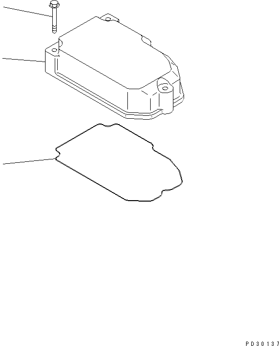 Komatsu parts book diagram for SA6D140-1E S/N 10428-UP: ROCKER ARM HOUSING COVER(#17146-)