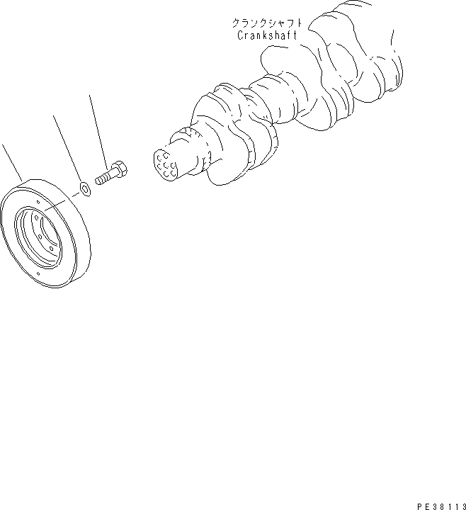 Komatsu parts book diagram for SA6D140E-3C-7 S/N 110001-UP: VIBRATION DAMPER