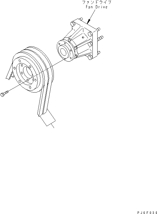 Komatsu parts book diagram for SA6D140E-3C-7 S/N 110001-UP: FAN BELT