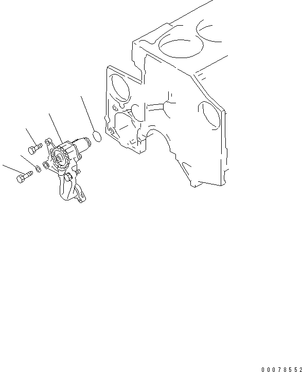 Komatsu parts book diagram for SA6D140E-2B-7 S/N 22537-UP: OIL PUMP(#35115-36493)
