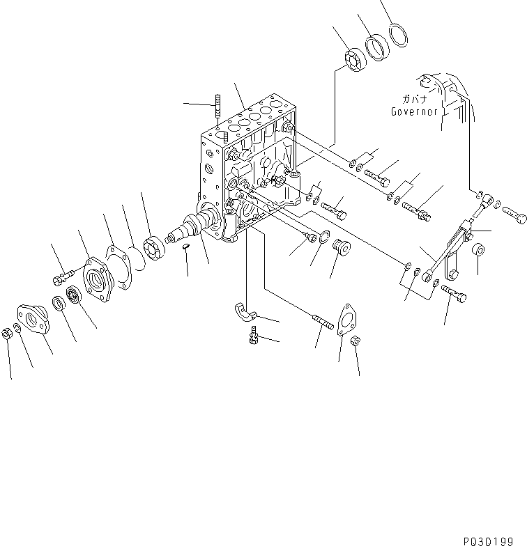 Komatsu parts book diagram for SA6D140E-2B-7 S/N 22537-UP: FUEL INJECTION PUMP (PUMP) (1/2) (EC DYNAMIC NOISE SUPPRESSION SPEC.) (INNER PARTS)(#26244-)