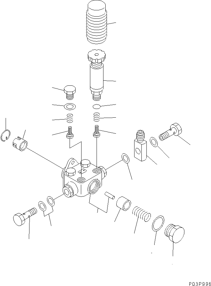 Komatsu parts book diagram for SA6D140E-2B-7 S/N 22537-UP: FUEL INJECTION PUMP (FEED PUMP) (EC DYNAMIC NOISE SUPPRESSION SPEC.) (INNER PARTS)(#26244-)