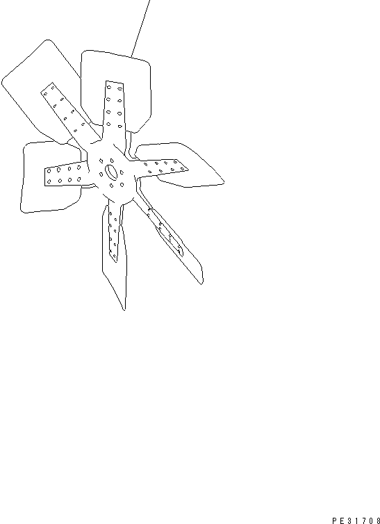 Komatsu parts book diagram for SA6D140E-2B-7 S/N 22537-UP: COOLING FAN (BLOWER TYPE)(#29011-)