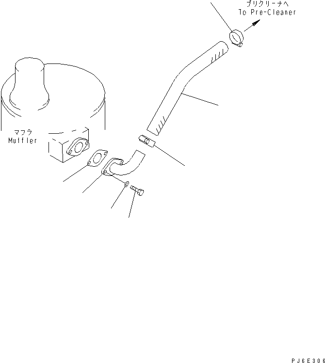 Engines Komatsu / SA6D140-2C-G S/N 22537-UP(sa6d14yc) / EJECTOR PIPING(#29875-)(030270 : A1610-B4K3)