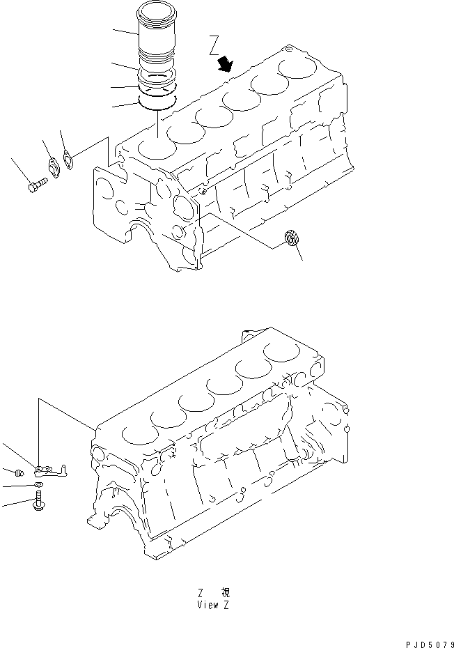 Engines Komatsu / SA6D140-2C-G S/N 22537-UP(sa6d14yc) / CYLINDER BLOCK (2/2)(#26660-)(030330 : A2010-B4H9A)