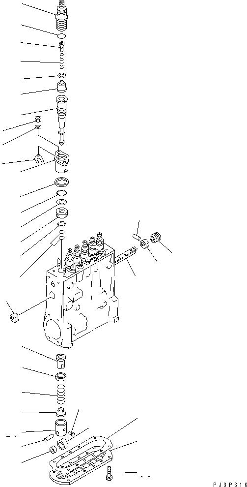 Engines Komatsu / SA6D140-2C-G S/N 22537-UP(sa6d14yc) / FUEL INJECTION PUMP (PUMP) (2/2) (INNER PARTS)(#25748-29874)(030900 : A4010-C4H7)
