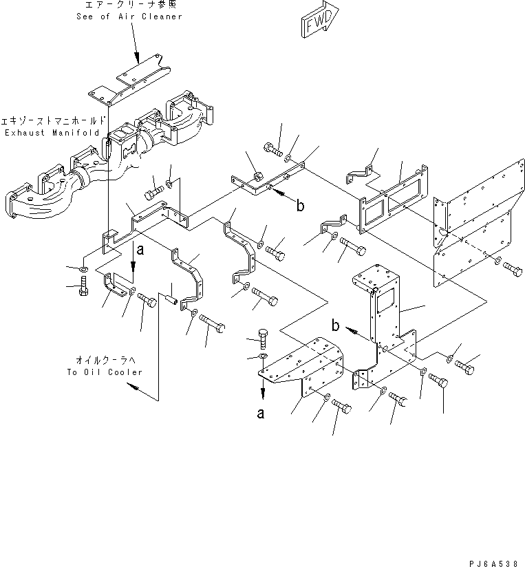 Komatsu parts book diagram for SA6D170E-2A S/N 17353-UP: HEAT SHIELD (2/2) (FOR EXHAUST MANIFOLD AND TURBOCHARGER)(#20092-)